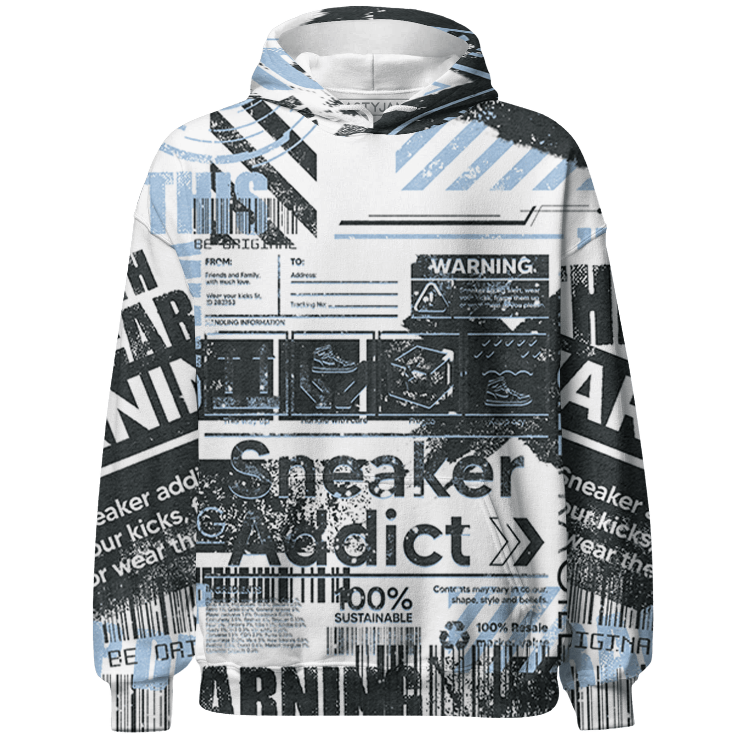 Reverse Oreo 6s Hoodie Match Sneaker Addict 3D All-Over Print Warning - NastyJamz