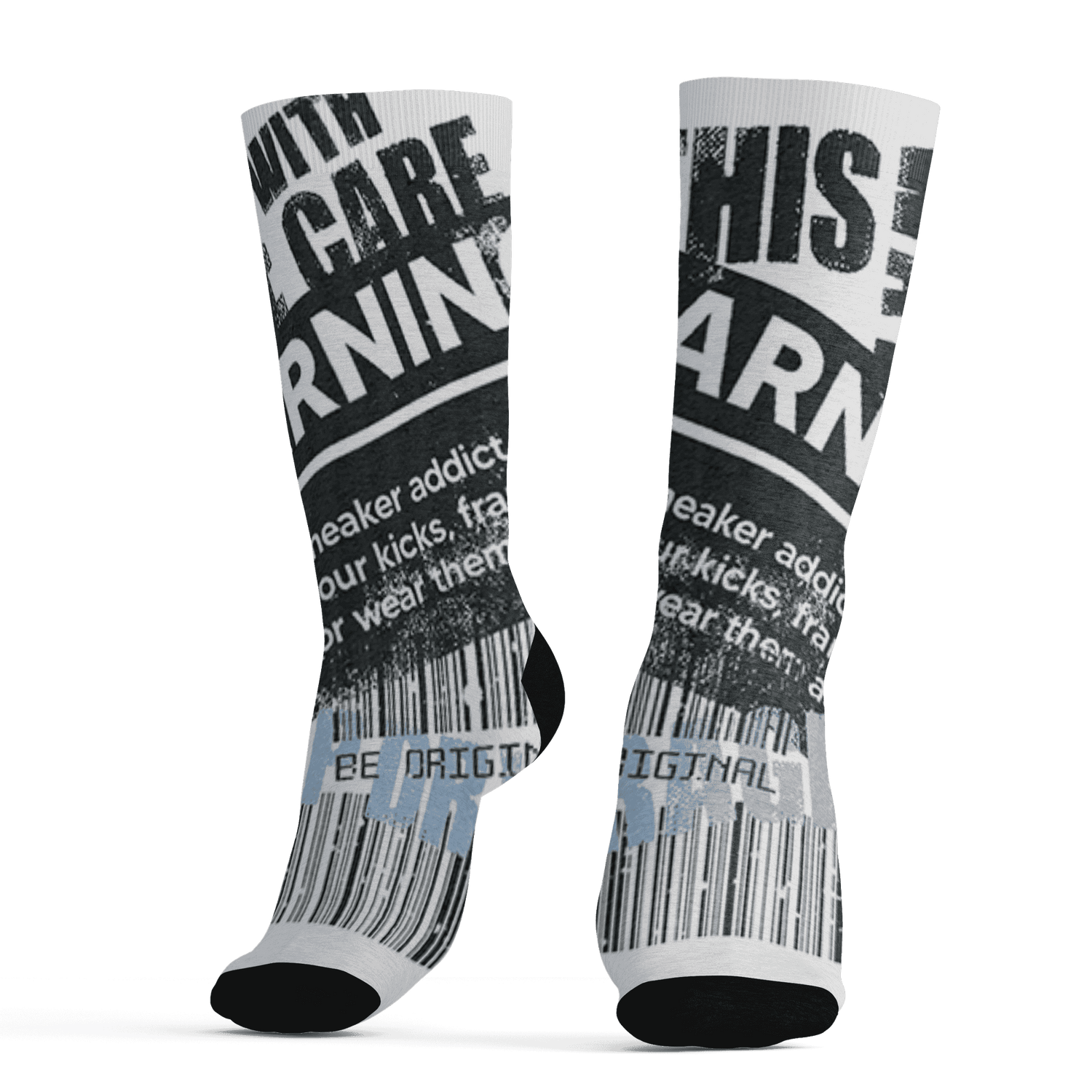 AJ 6 Reverse Oreo Socks Match Sneaker Addict 3D All-Over Print Warning - NastyJamz