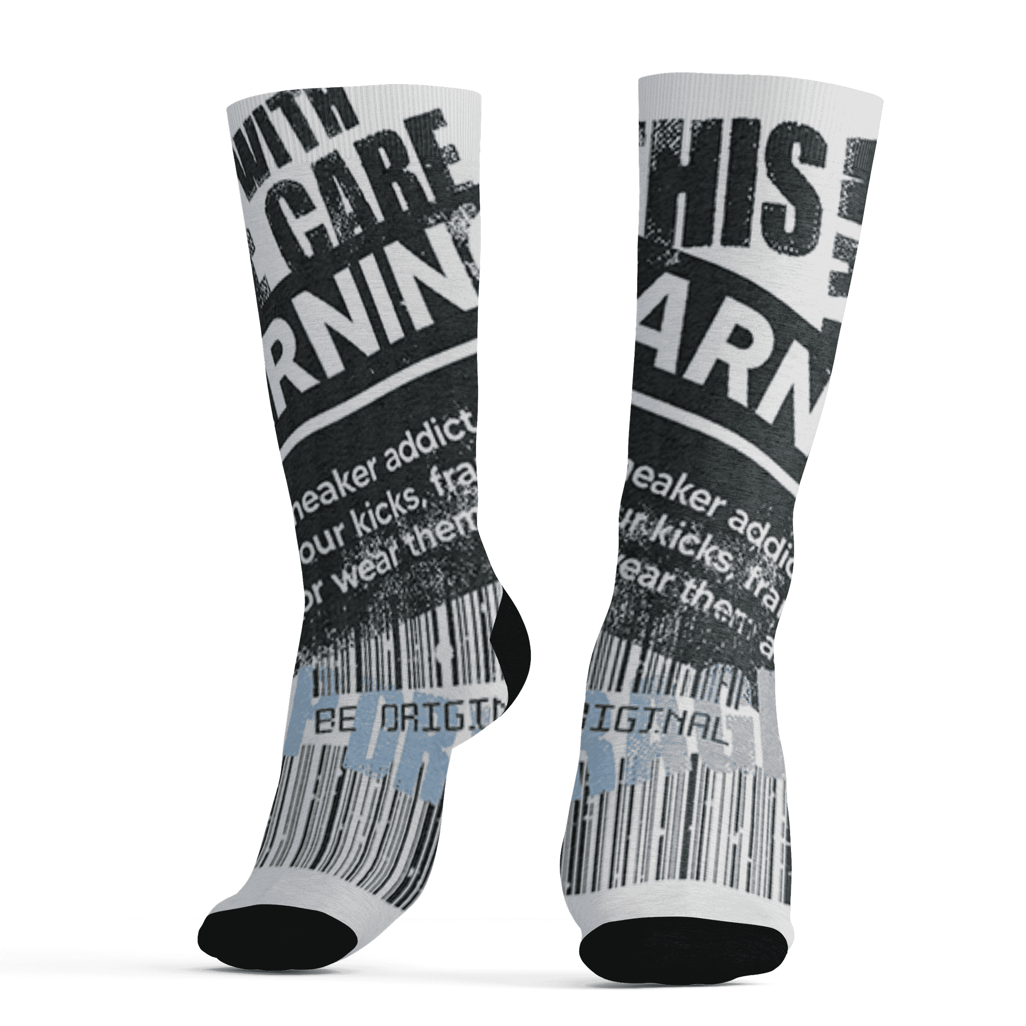 AJ 6 Reverse Oreo Socks Match Sneaker Addict 3D All-Over Print Warning - NastyJamz