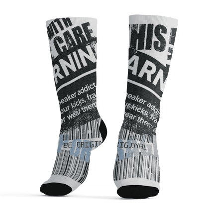 AJ 6 Reverse Oreo Socks Match Sneaker Addict 3D All-Over Print Warning - NastyJamz
