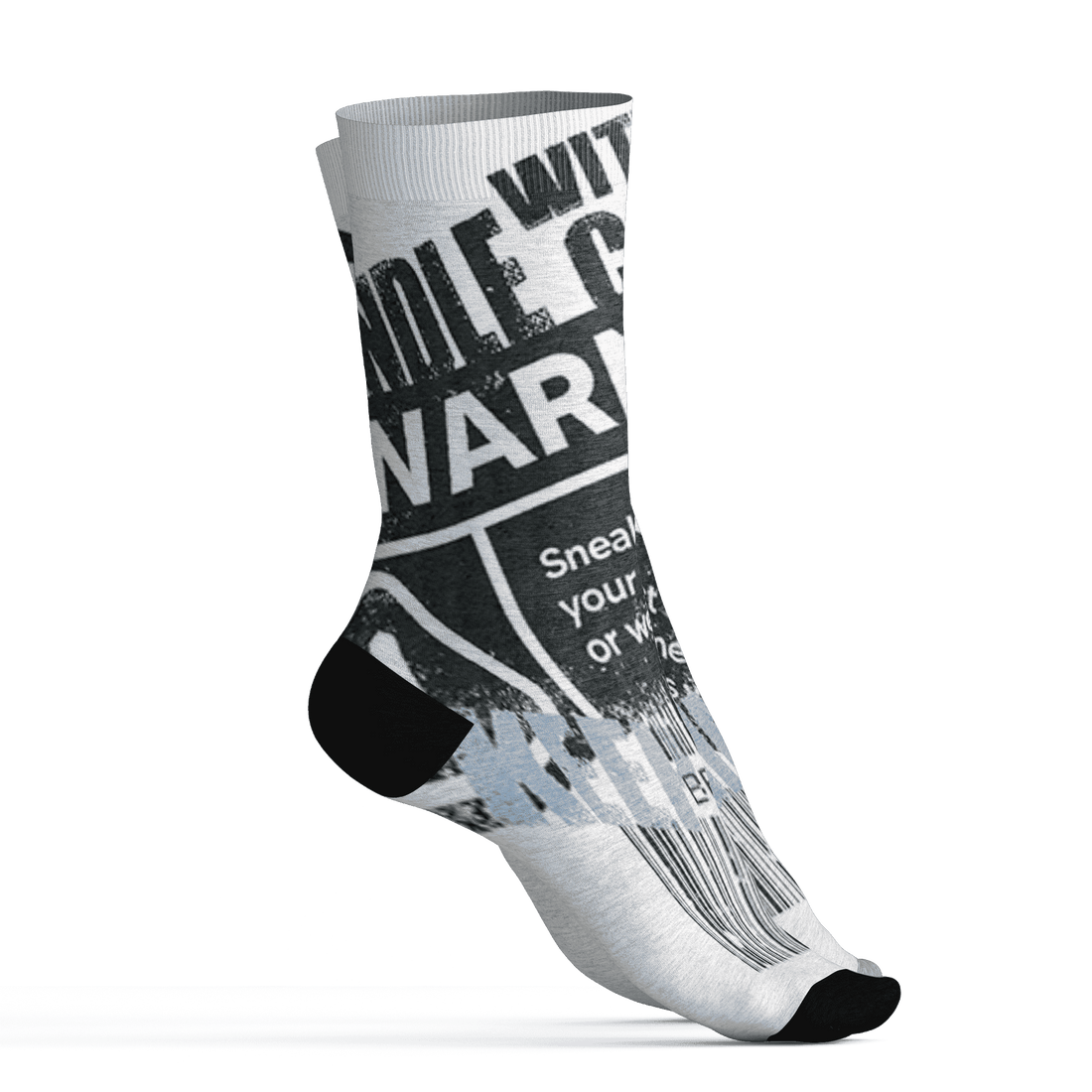 AJ 6 Reverse Oreo Socks Match Sneaker Addict 3D All-Over Print Warning - NastyJamz