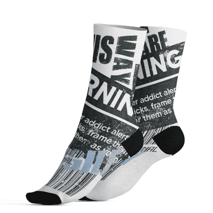 AJ 6 Reverse Oreo Socks Match Sneaker Addict 3D All-Over Print Warning - NastyJamz