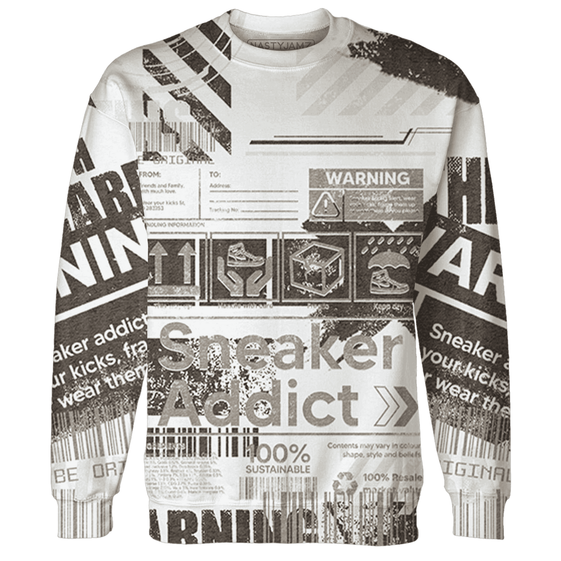Dunk Low Baroque Brown Sweatshirt Match Sneaker Addict 3D All-Over Print Warning - NastyJamz