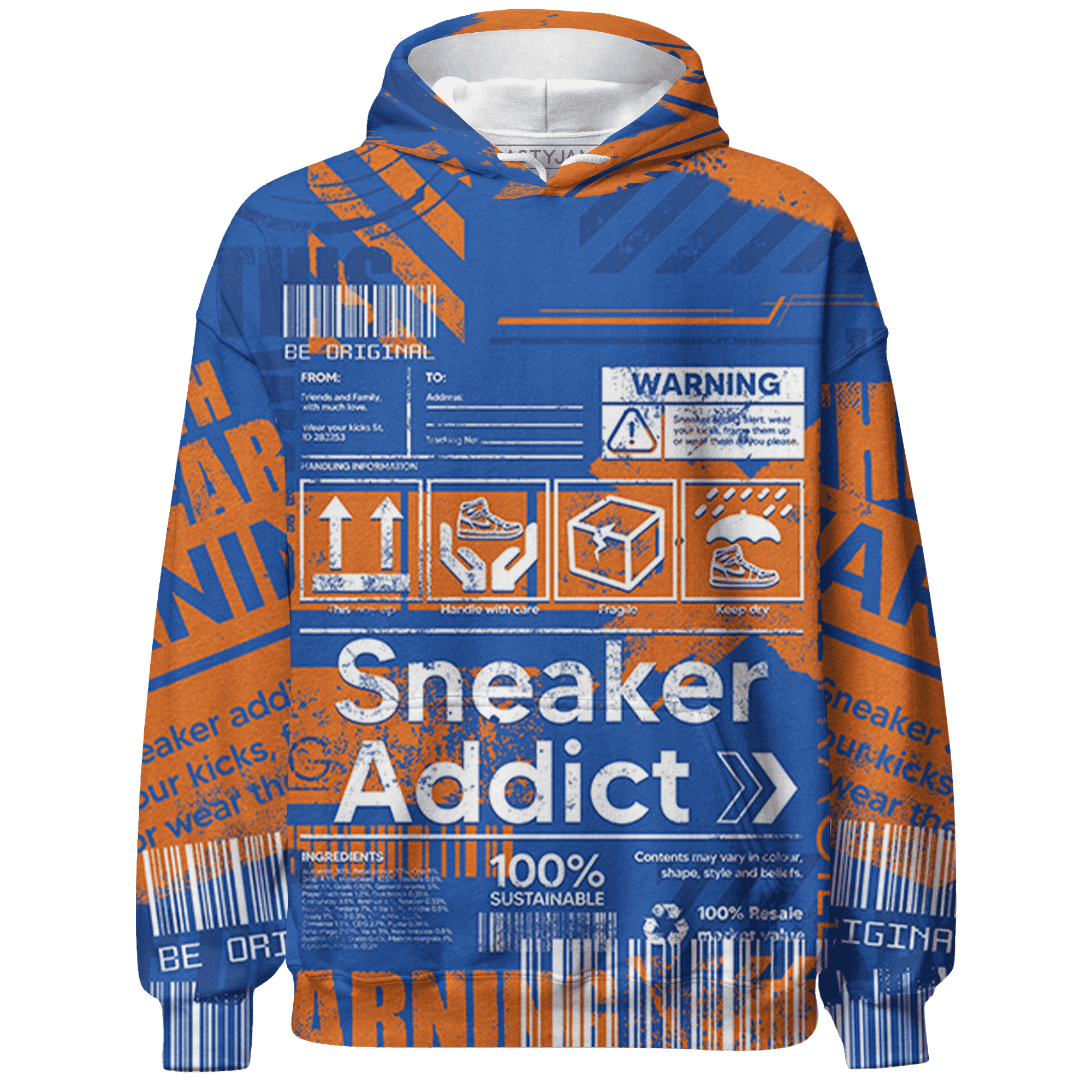 Dunk Low Knicks Hoodie Match Sneaker Addict 3D All-Over Print Warning - NastyJamz