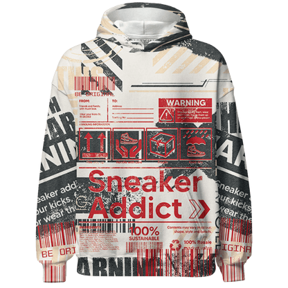 Jumman Jack University Red Hoodie Match Sneaker Addict 3D All-Over Print Warning - NastyJamz