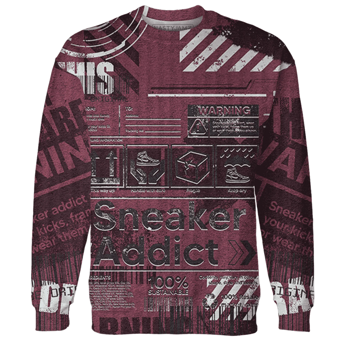 VaporMax-Night-Maron-Burgundy-Sweatshirt-Match-Sneaker-Addict-3D-Warning