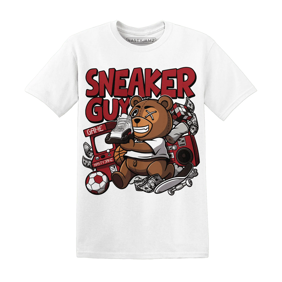 Retro-Red-Taxi-12s-T-Shirt-Match-Sneaker-BER