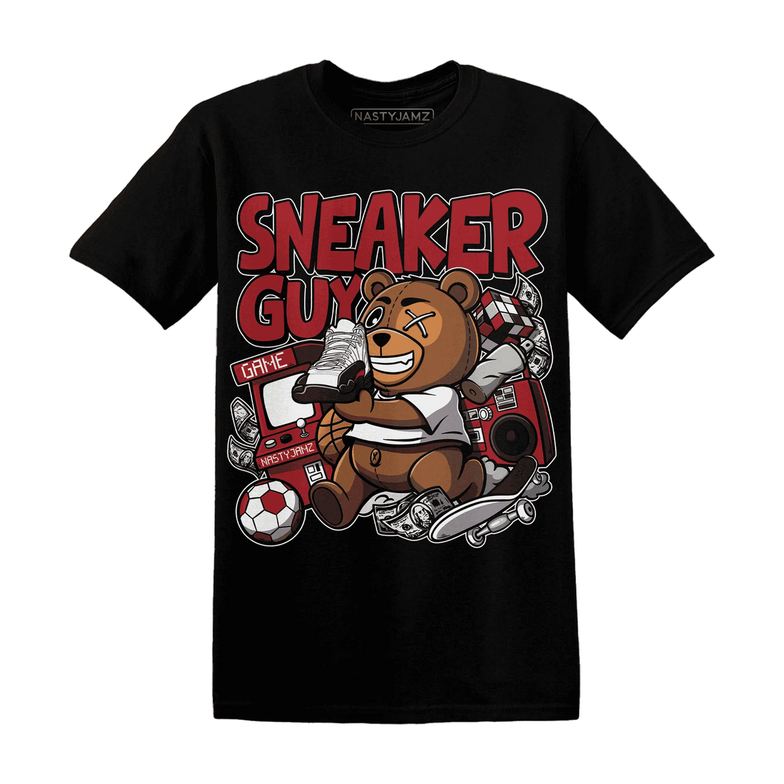 Retro-Red-Taxi-12s-T-Shirt-Match-Sneaker-BER