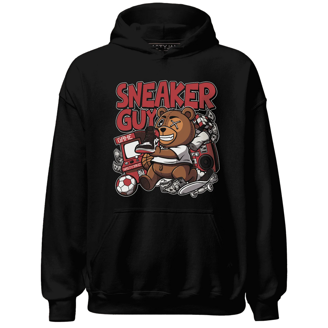 Black-Toe-Reimagined-Red-White-1s-NastyJamz-Hoodie-Match-Sneaker-BER