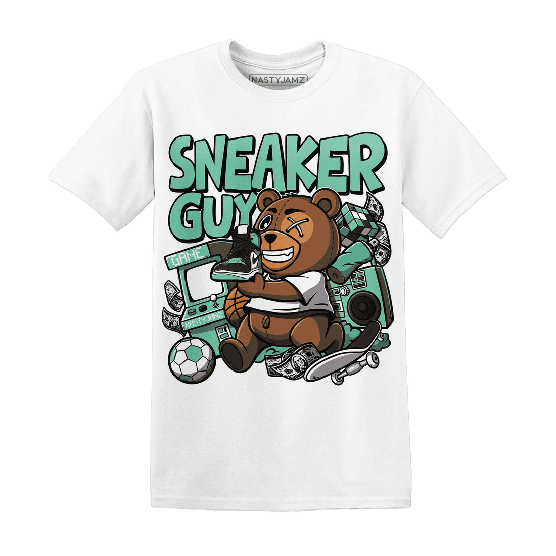 High-OG-Green-Glow-1s-T-Shirt-Match-Sneaker-BER