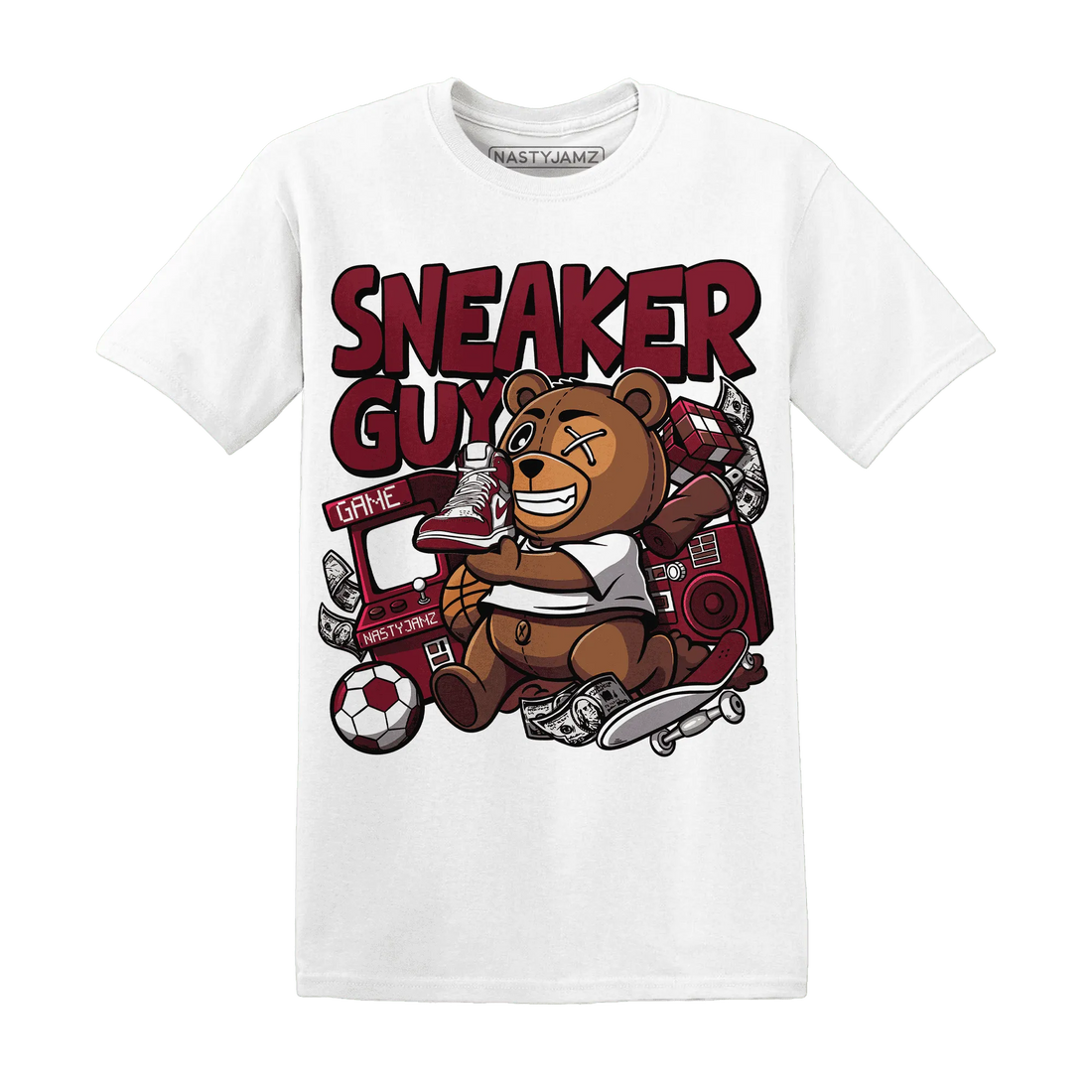 High-White-Team-Red-1s-T-Shirt-Match-Sneaker-BER