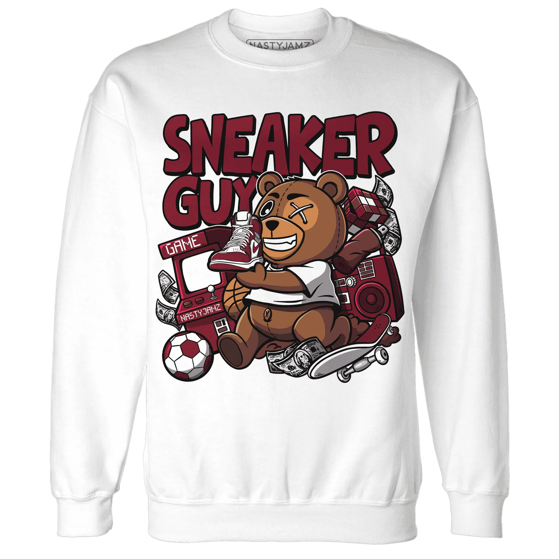 High-White-Team-Red-1s-Sweatshirt-Match-Sneaker-BER