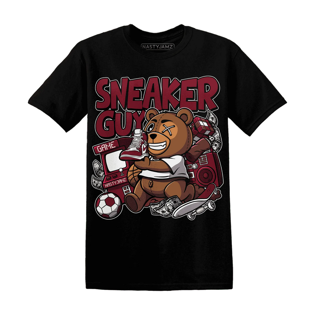 High-White-Team-Red-1s-T-Shirt-Match-Sneaker-BER