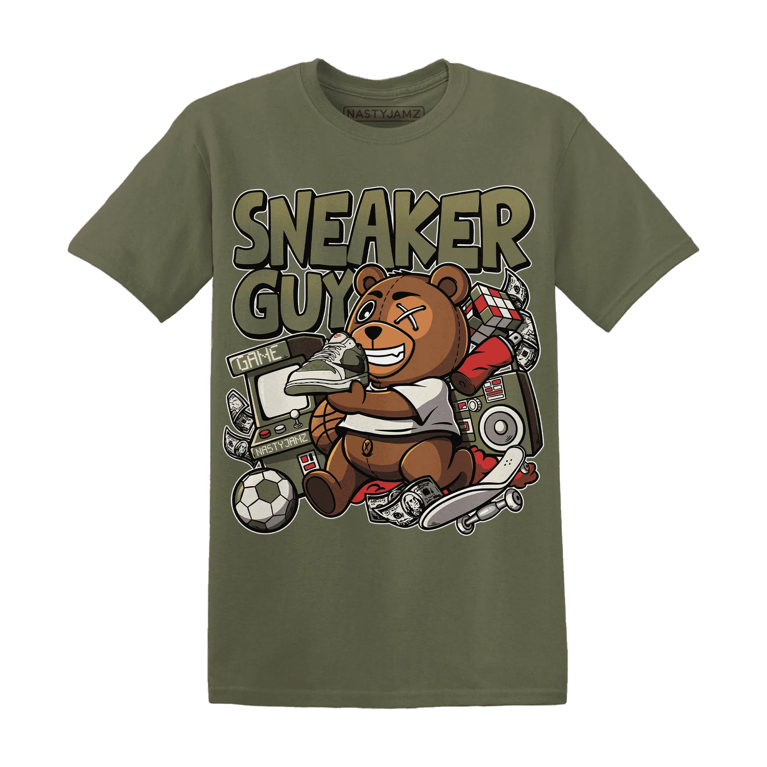 NastyJamz-Medium-Olive-1s-T-Shirt-Match-Sneaker-BER