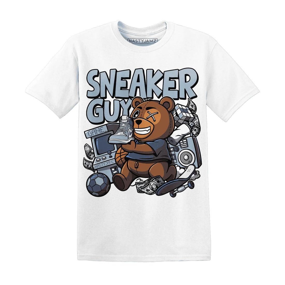 Mid-Diffused-Blue-Grey-1s-T-Shirt-Match-Sneaker-BER