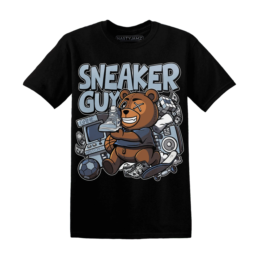 Mid-Diffused-Blue-Grey-1s-T-Shirt-Match-Sneaker-BER