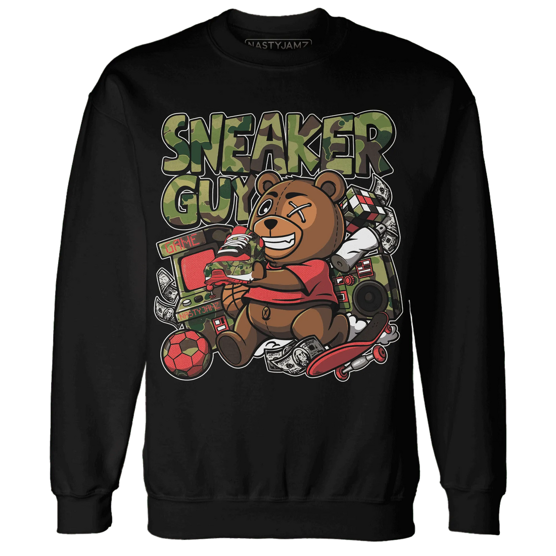 AM-90-Dark-Sage-Solar-Red-NastyJamz-Sweatshirt-Match-Sneaker-BER