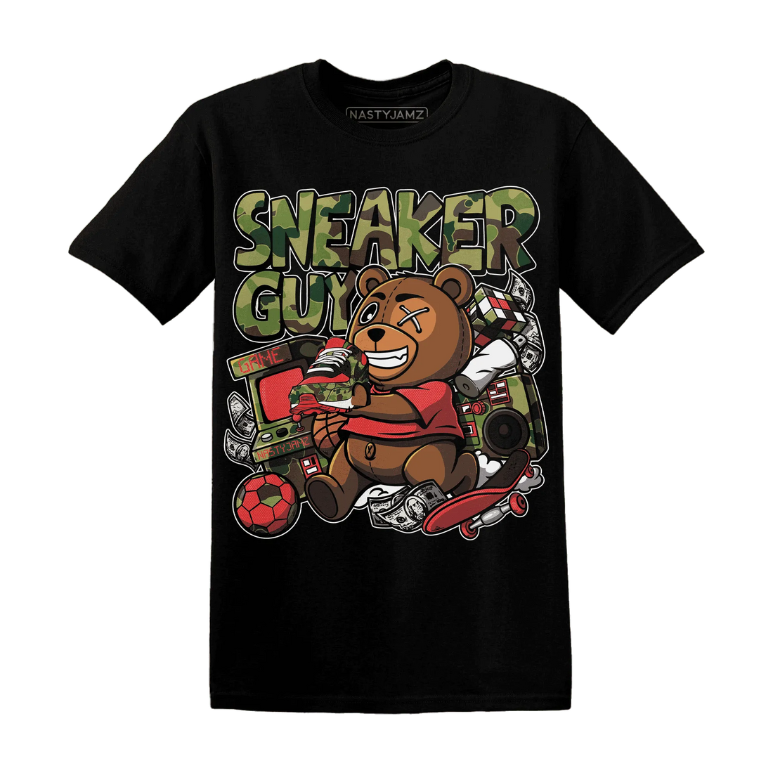 AM-90-Dark-Sage-Solar-Red-NastyJamz-T-Shirt-Match-Sneaker-BER