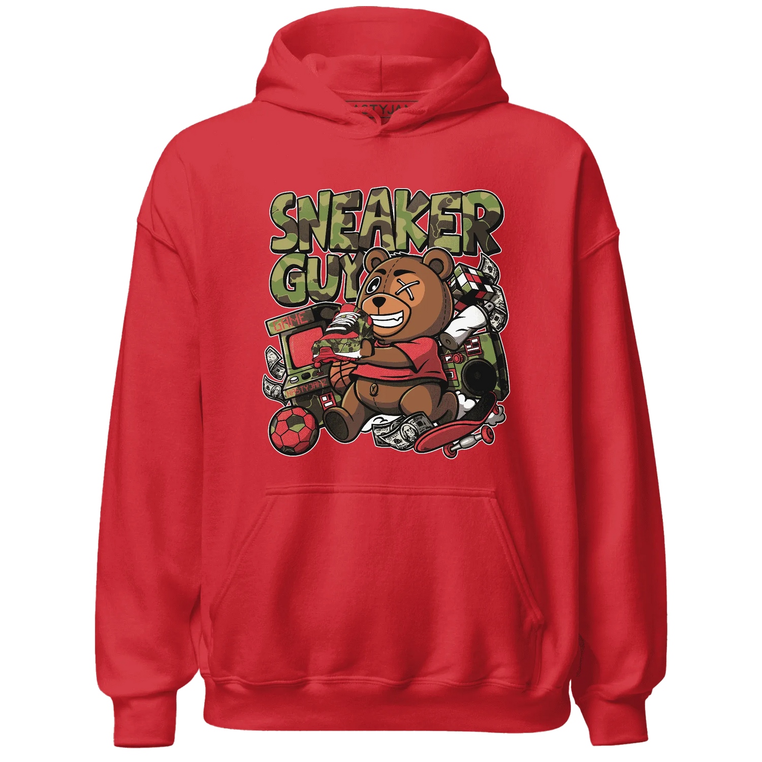 AM-90-Dark-Sage-Solar-Red-NastyJamz-Hoodie-Match-Sneaker-BER