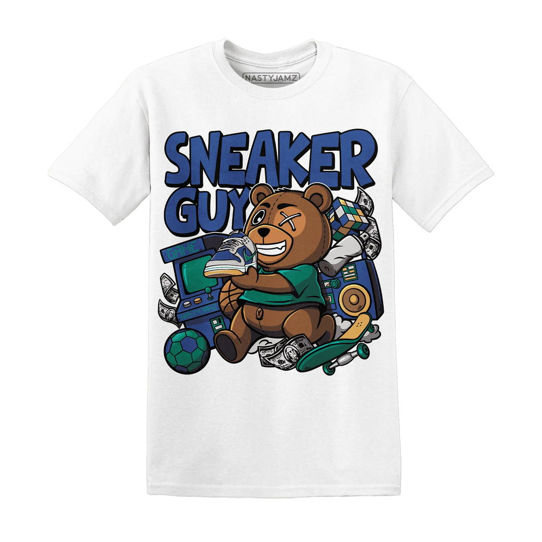 Dunk-Hyper-Royal-Malachite-NastyJamz-T-Shirt-Match-Sneaker-BER