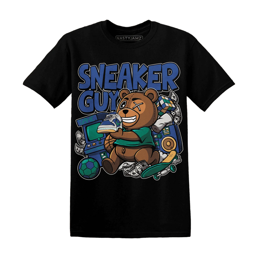 Dunk-Hyper-Royal-Malachite-NastyJamz-T-Shirt-Match-Sneaker-BER