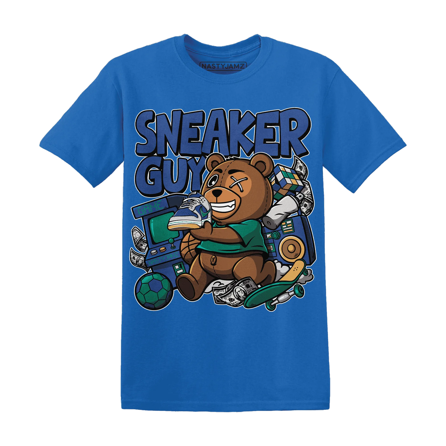 Dunk-Hyper-Royal-Malachite-NastyJamz-T-Shirt-Match-Sneaker-BER