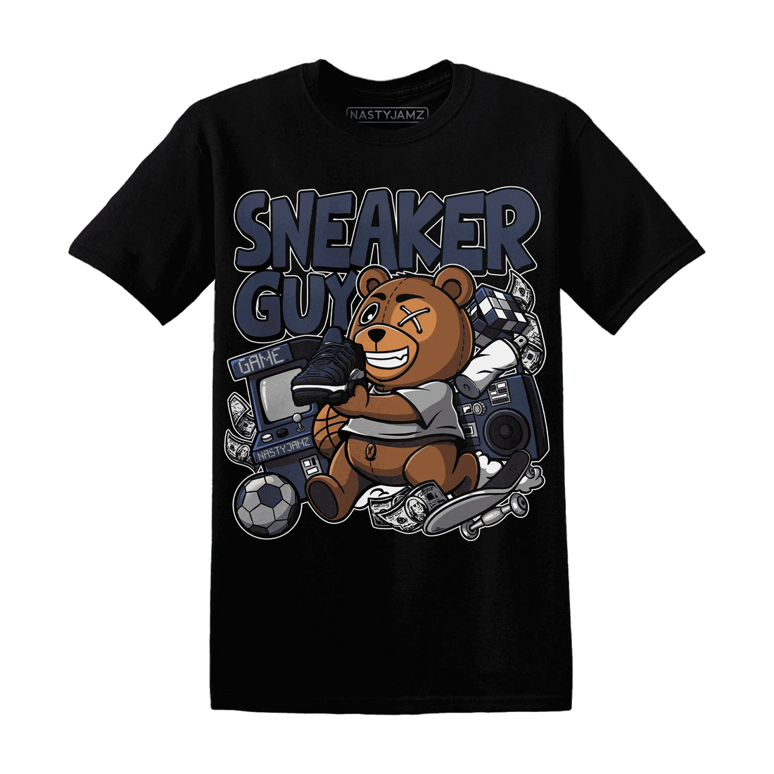 VaporMax-Plus-Midnight-Navy-White-Metallic-Silver-NastyJamz-T-Shirt-Match-Sneaker-BER