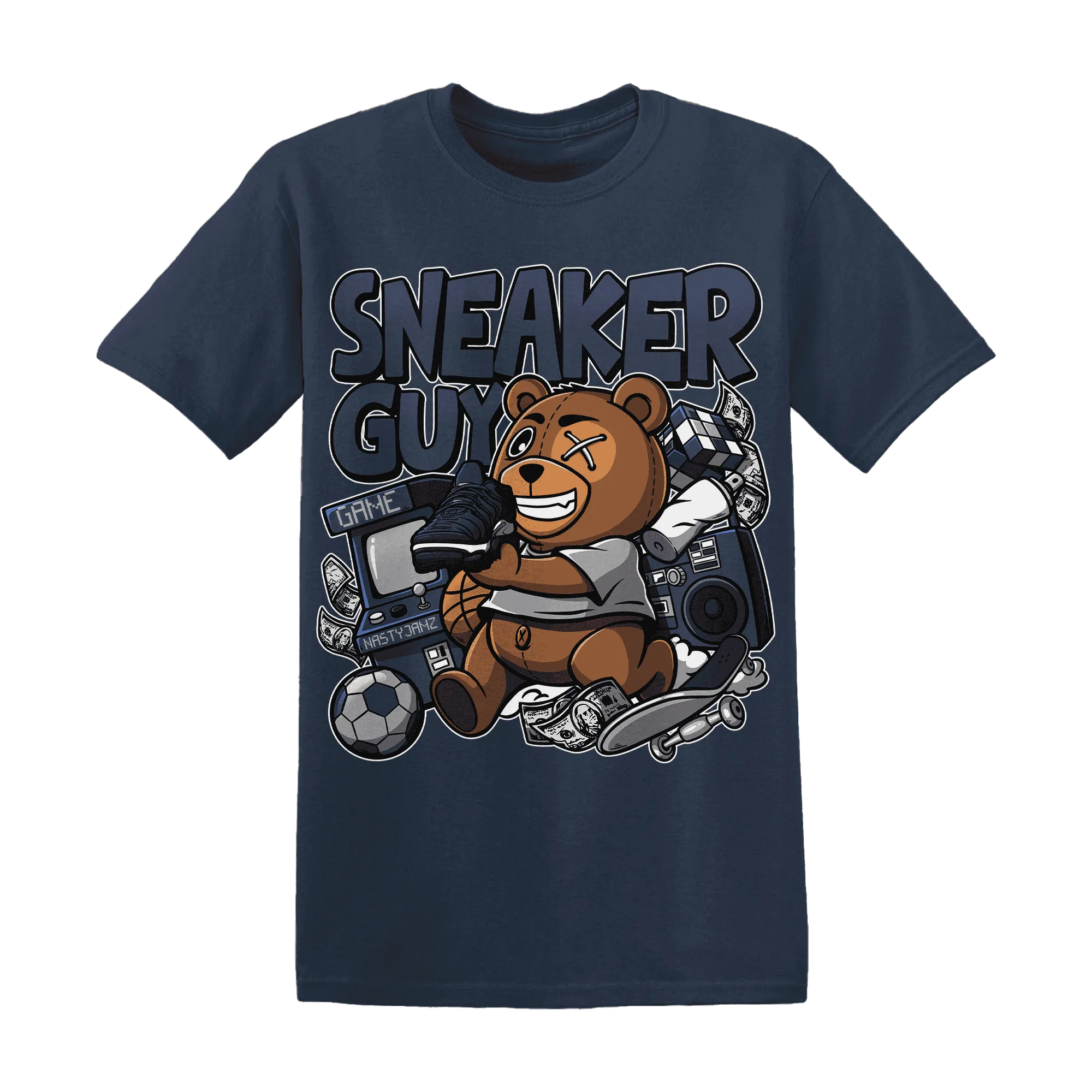VaporMax-Plus-Midnight-Navy-White-Metallic-Silver-NastyJamz-T-Shirt-Match-Sneaker-BER