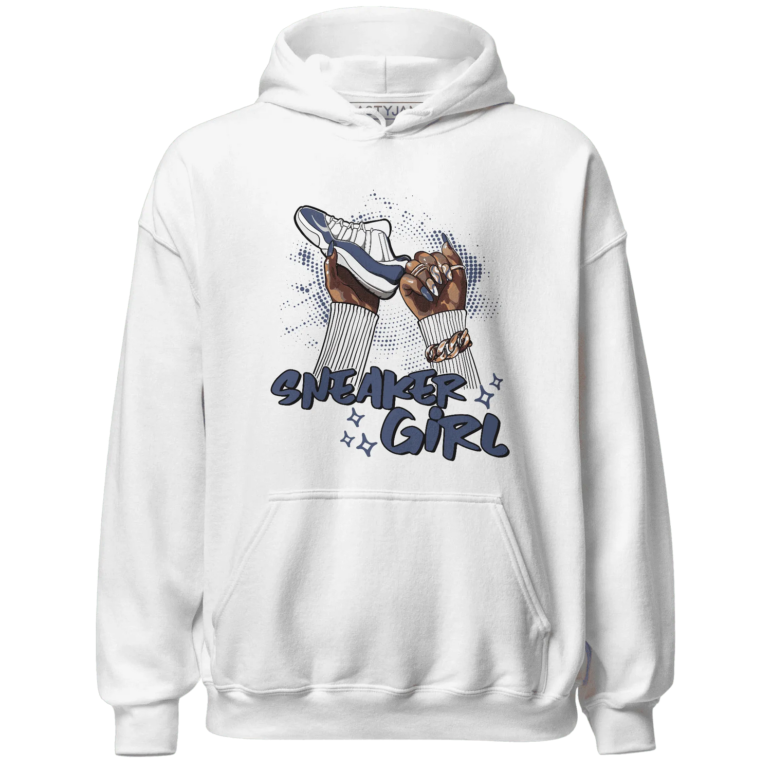 Low-Diffused-Blue-11s-Hoodie-Match-Sneaker-Girl-Nail