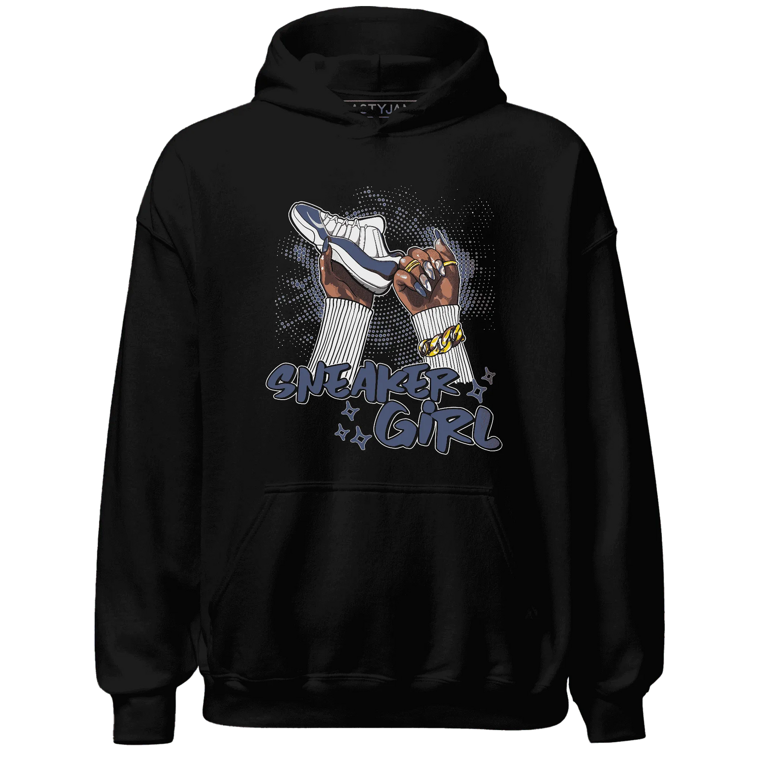 Low-Diffused-Blue-11s-Hoodie-Match-Sneaker-Girl-Nail