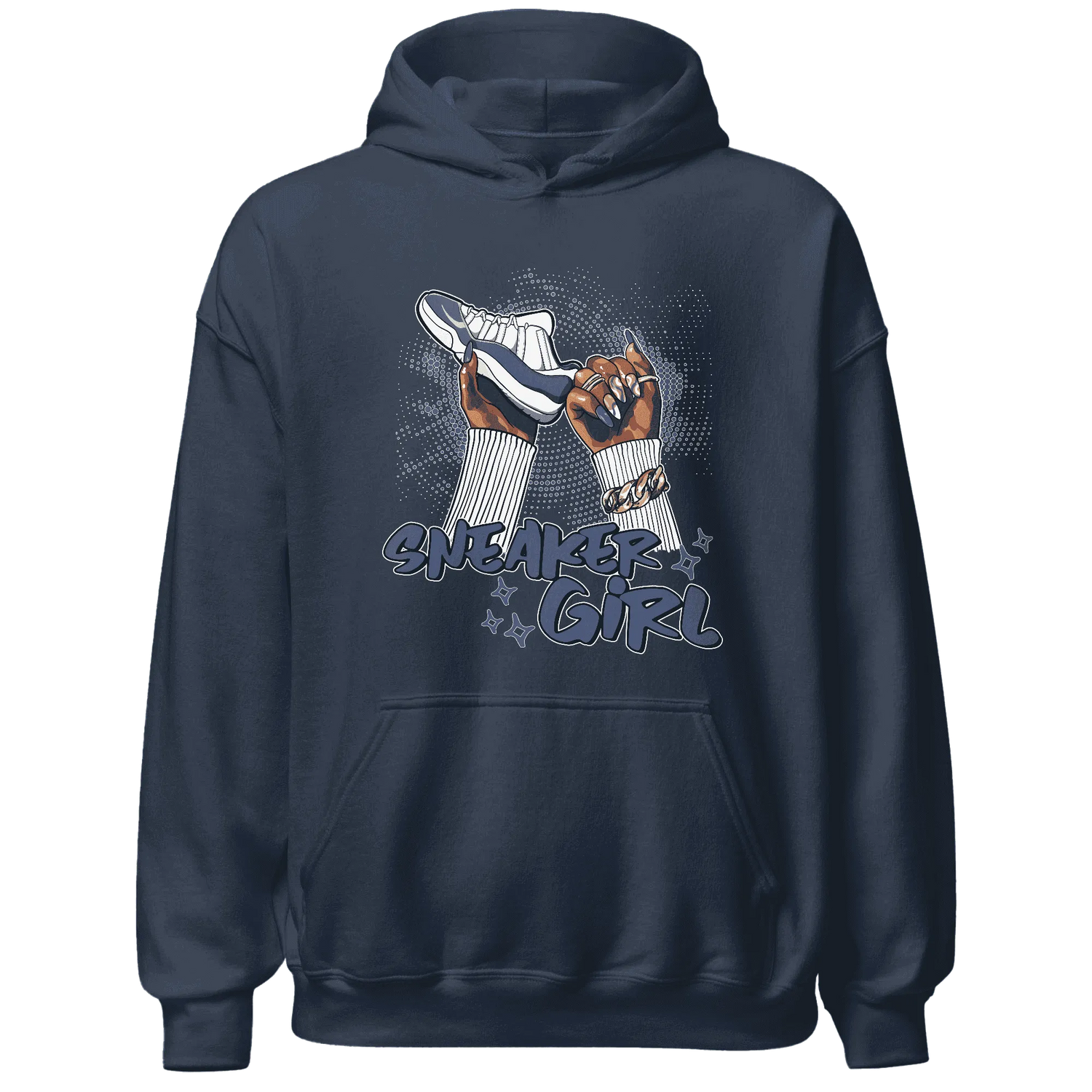 Low-Diffused-Blue-11s-Hoodie-Match-Sneaker-Girl-Nail