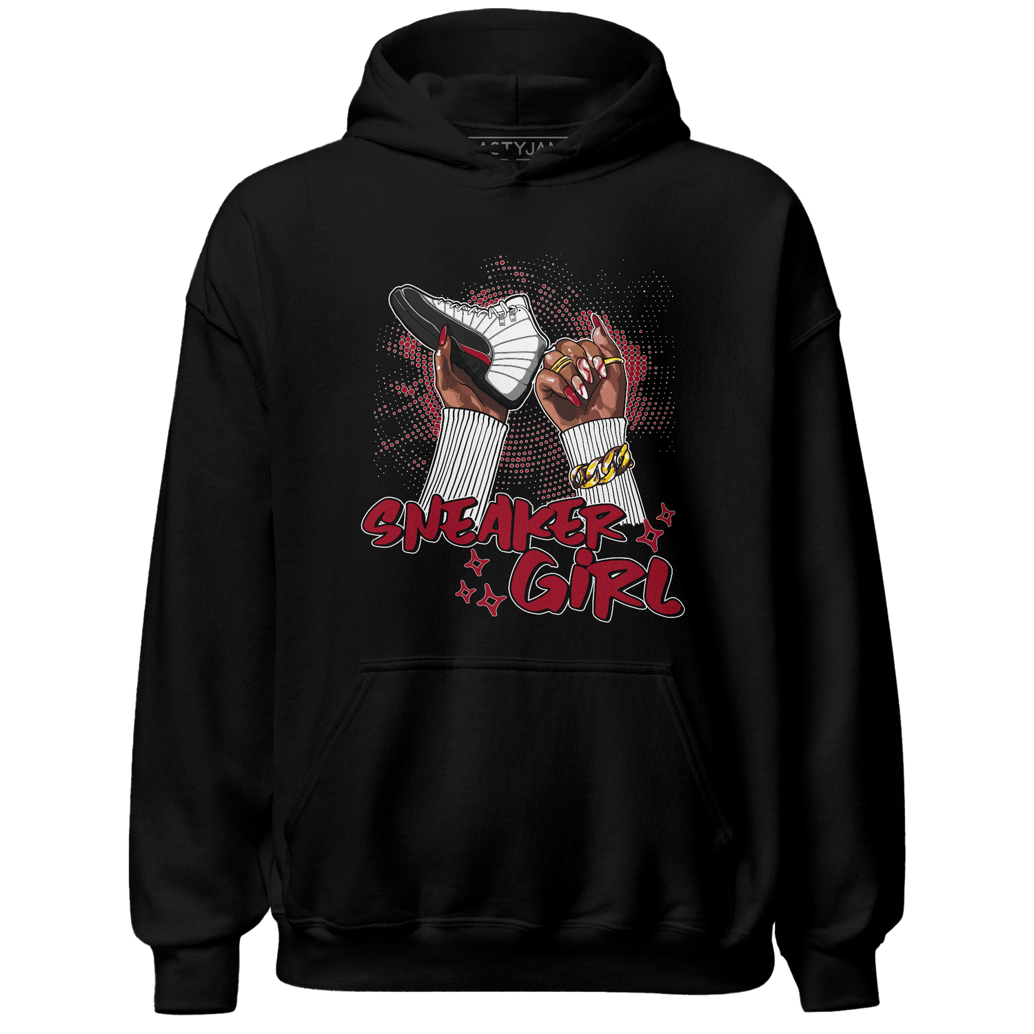 Retro Red Taxi 12s Hoodie Match Sneaker Girl Nail - NastyJamz