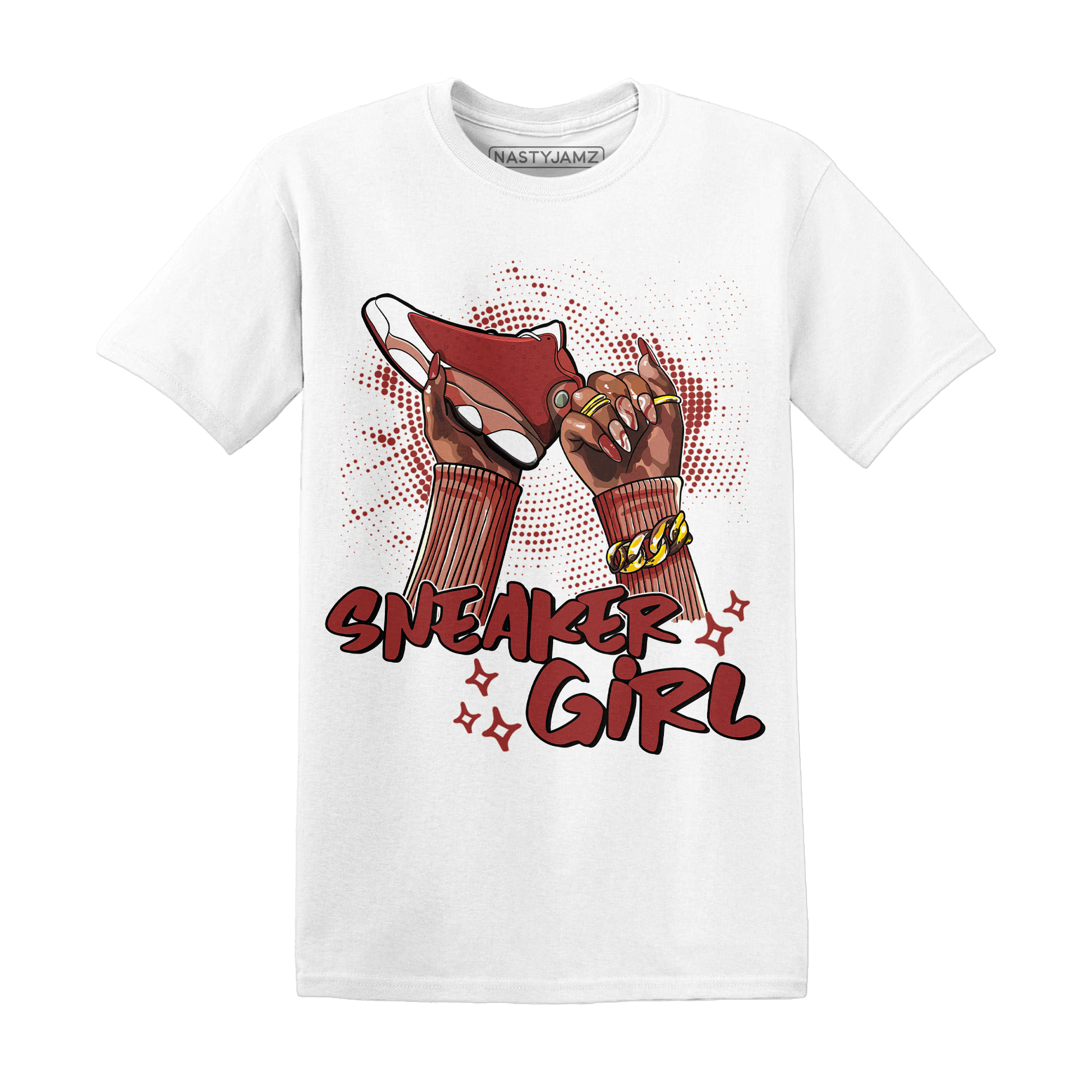 Dune Red 13s T Shirt Match Sneaker Girl Nail - NastyJamz