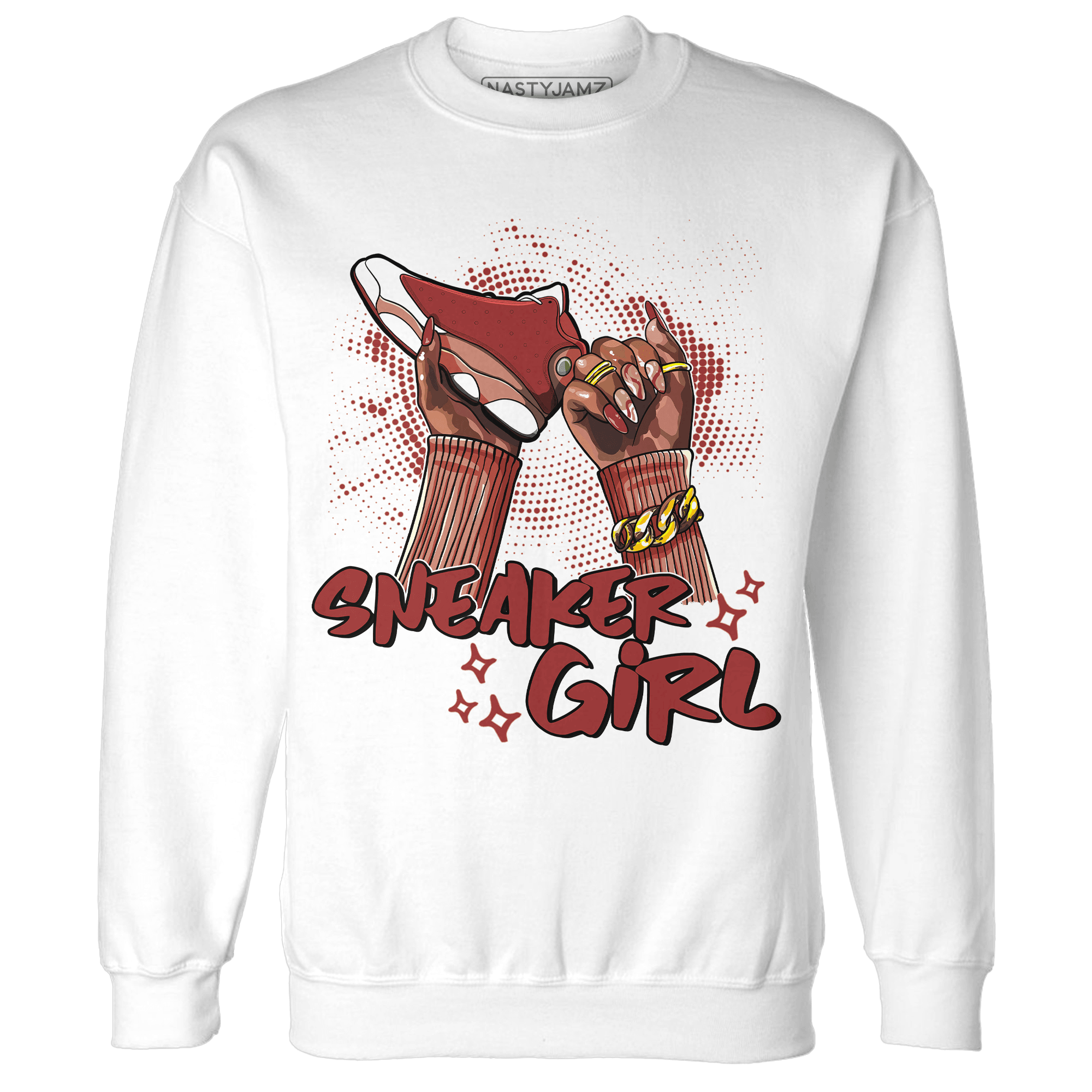 Dune Red 13s Sweatshirt Match Sneaker Girl Nail - NastyJamz