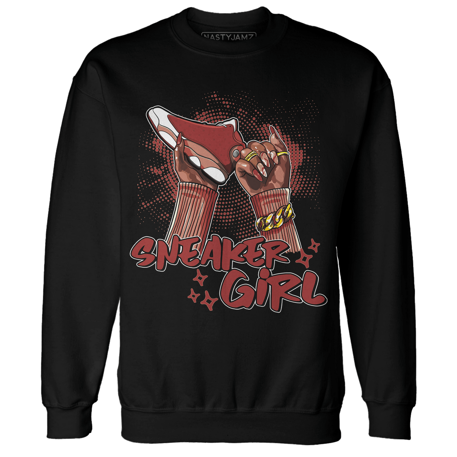 Dune Red 13s Sweatshirt Match Sneaker Girl Nail - NastyJamz