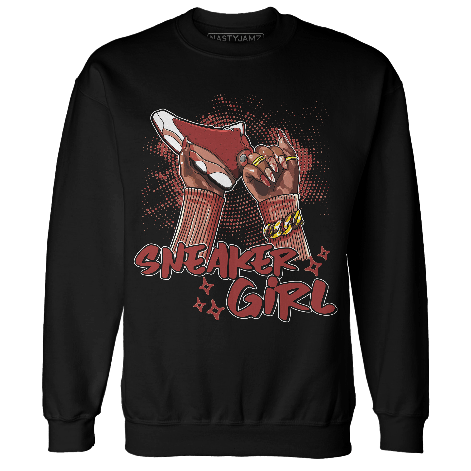 Dune Red 13s Sweatshirt Match Sneaker Girl Nail - NastyJamz