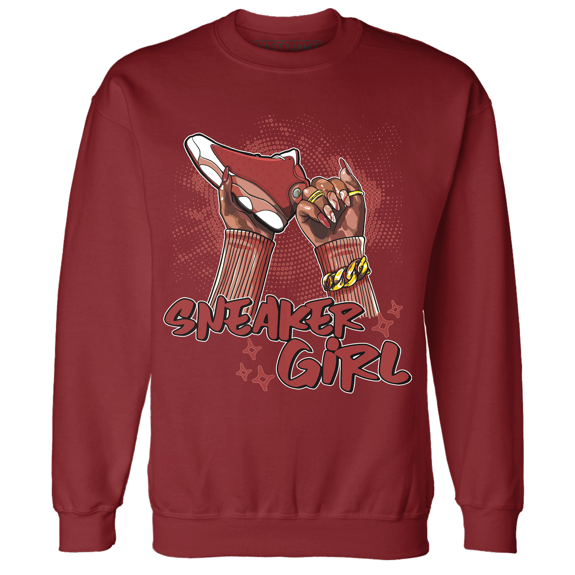 Dune Red 13s Sweatshirt Match Sneaker Girl Nail - NastyJamz