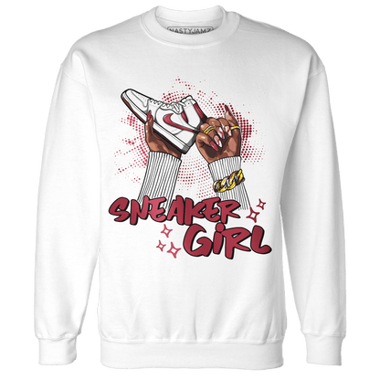 High 85 Metallic Burgundy 1s Sweatshirt Match Sneaker Girl Nail - NastyJamz