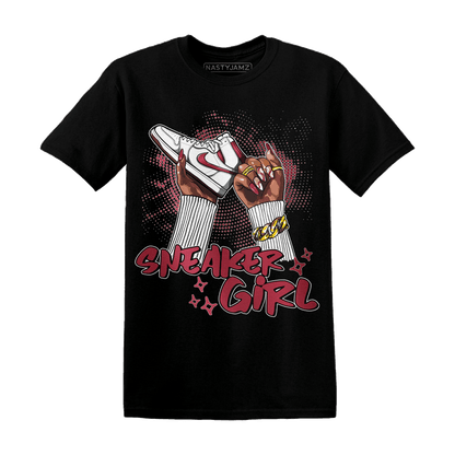 High 85 Metallic Burgundy 1s T Shirt Match Sneaker Girl Nail - NastyJamz