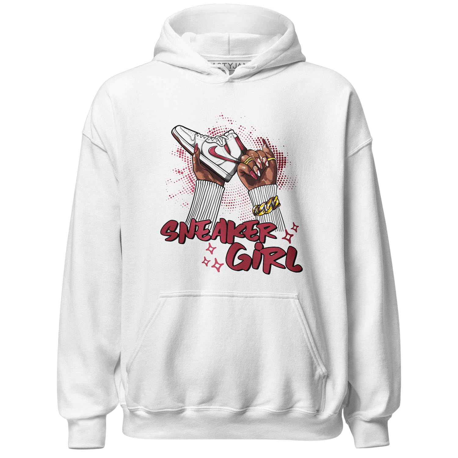 High 85 Metallic Burgundy 1s Hoodie Match Sneaker Girl Nail - NastyJamz