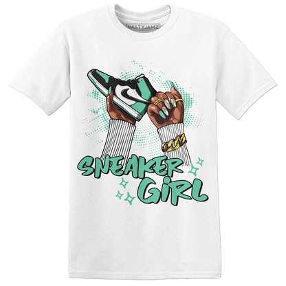 High OG Green Glow 1s T Shirt Match Sneaker Girl Nail - NastyJamz