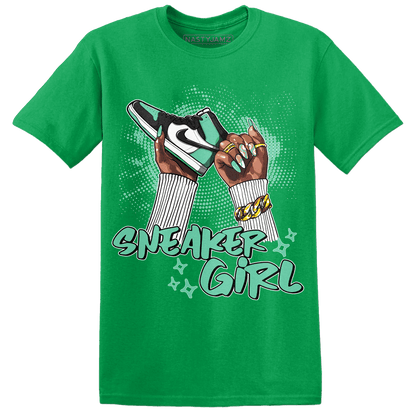 High OG Green Glow 1s T Shirt Match Sneaker Girl Nail - NastyJamz