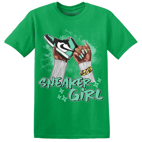 High-OG-Green-Glow-1s-T-Shirt-Match-Sneaker-Girl-Nail