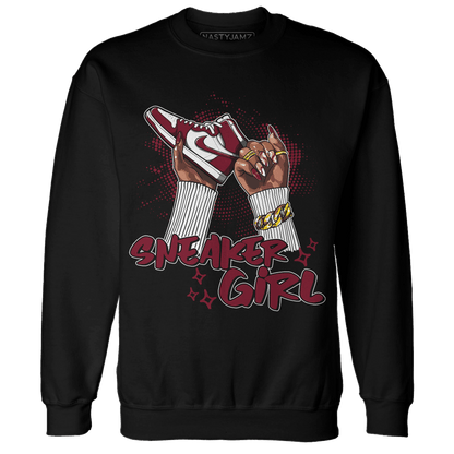 High White Team Red 1s Sweatshirt Match Sneaker Girl Nail - NastyJamz