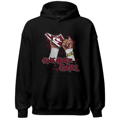 High White Team Red 1s Hoodie Match Sneaker Girl Nail - NastyJamz