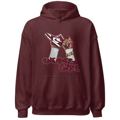 High White Team Red 1s Hoodie Match Sneaker Girl Nail - NastyJamz