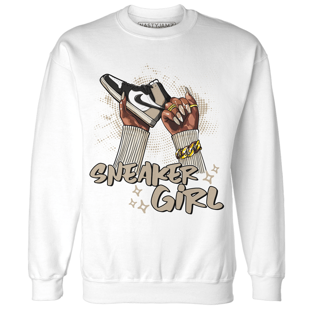 Latte 1s Sweatshirt Match Sneaker Girl Nail - NastyJamz