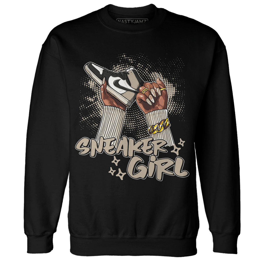 Latte 1s Sweatshirt Match Sneaker Girl Nail - NastyJamz