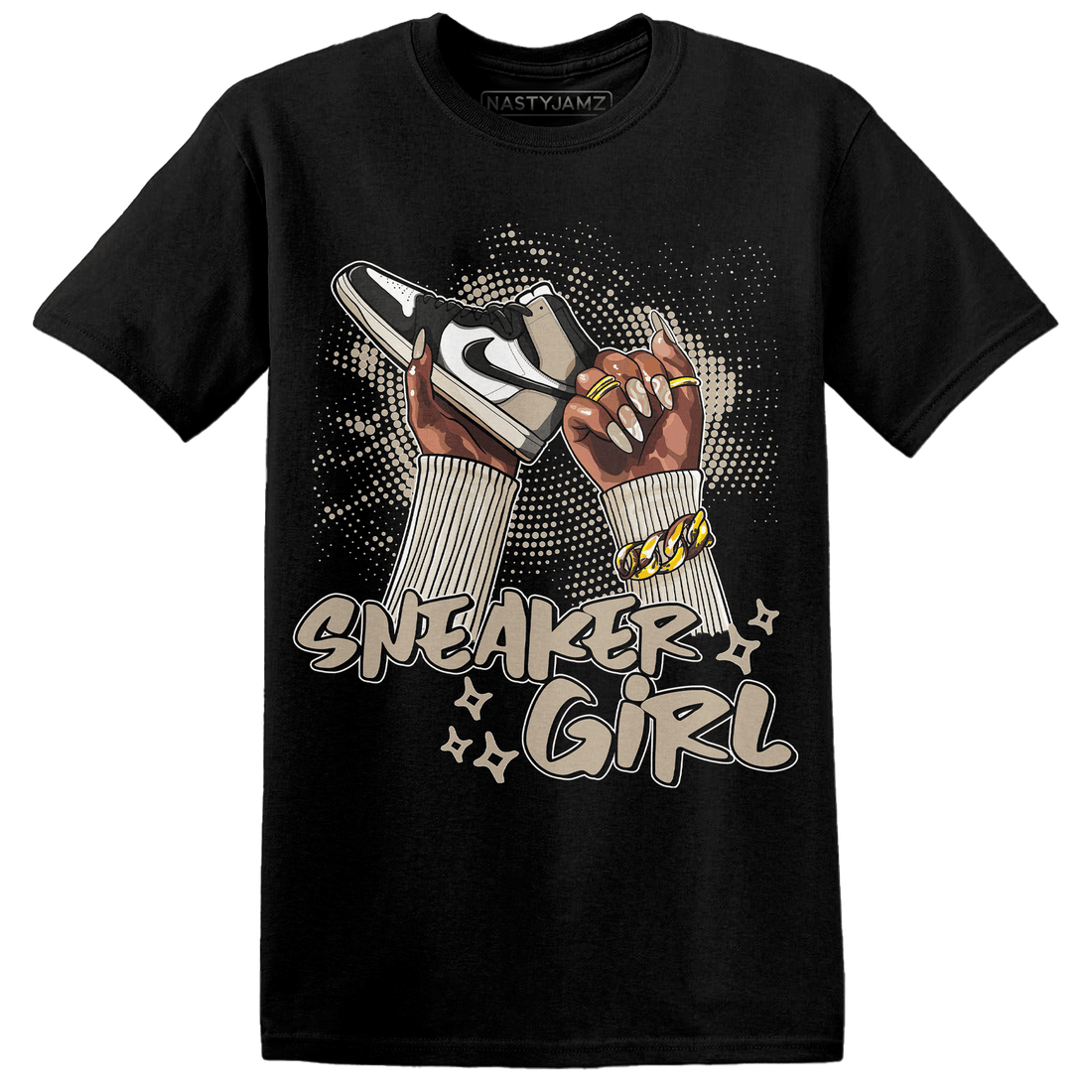 Latte 1s T Shirt Match Sneaker Girl Nail - NastyJamz