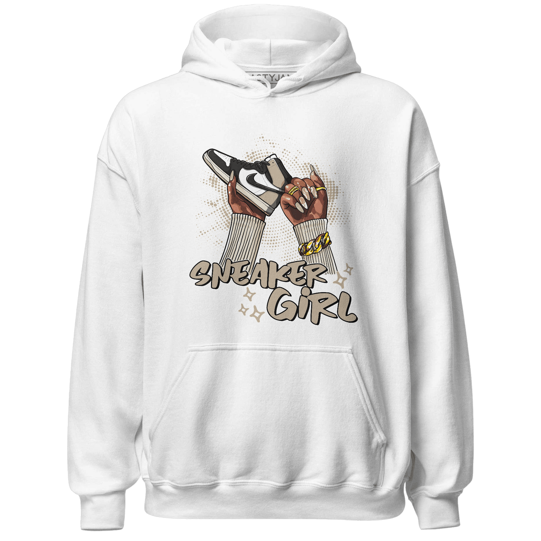 Latte 1s Hoodie Match Sneaker Girl Nail - NastyJamz